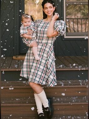 Ivy City Co. Molly Plaid flair dress, size S